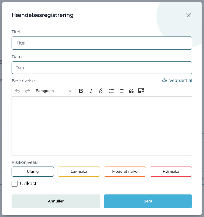 Hændelsesregistrering