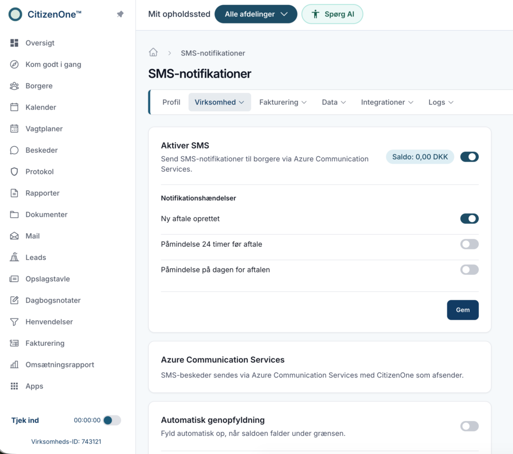 CitizenOne Journalsystem - sms notifikationer