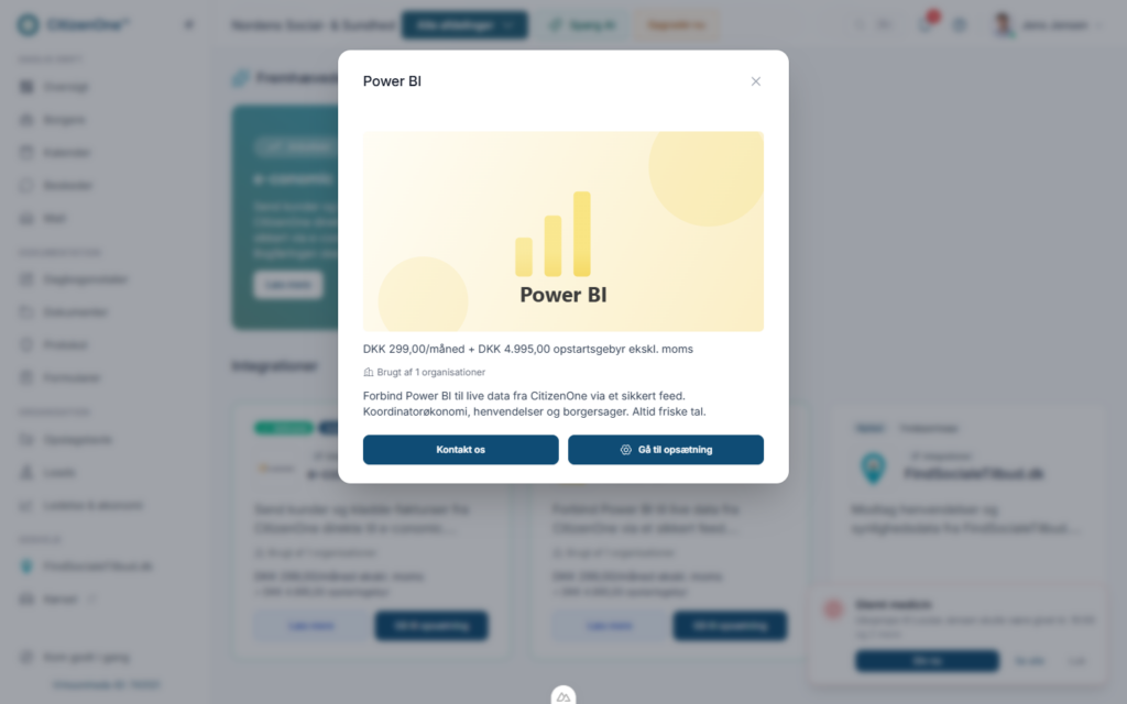 3 apps modal dk
